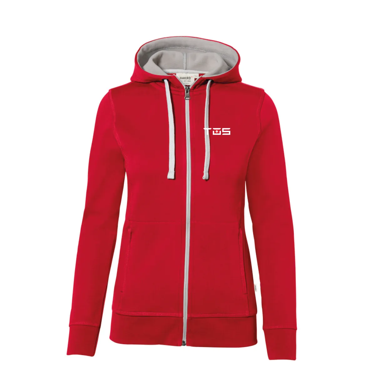TOS Damen Kapuzenjacke rot