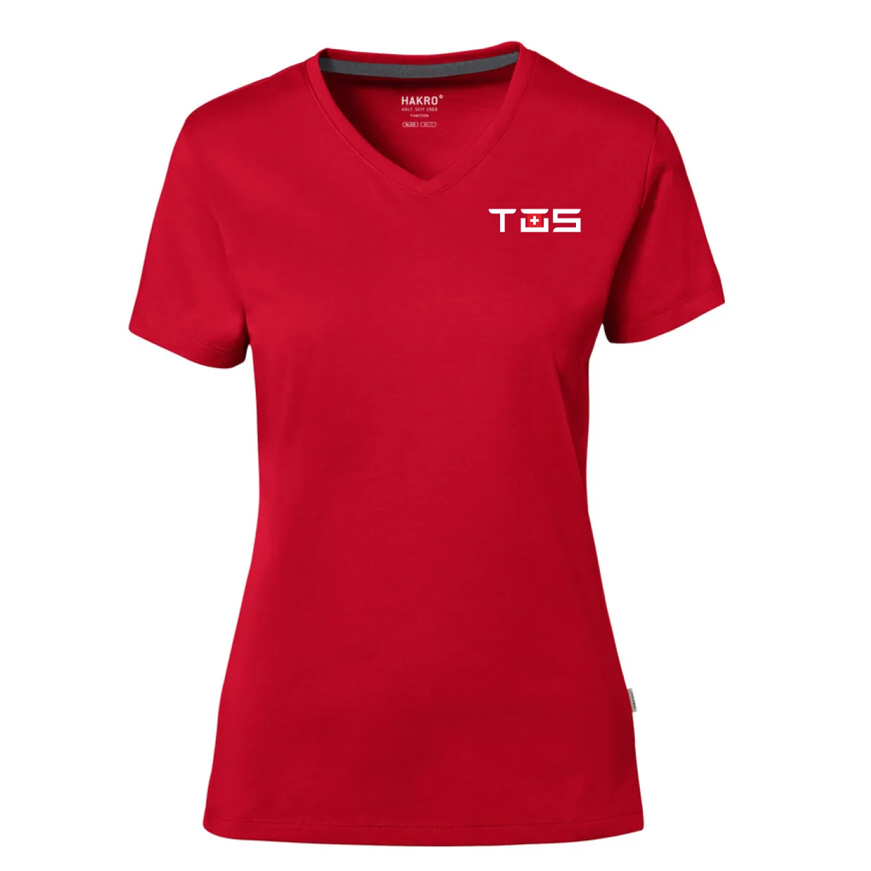 TOS Damen V-Shirt rot