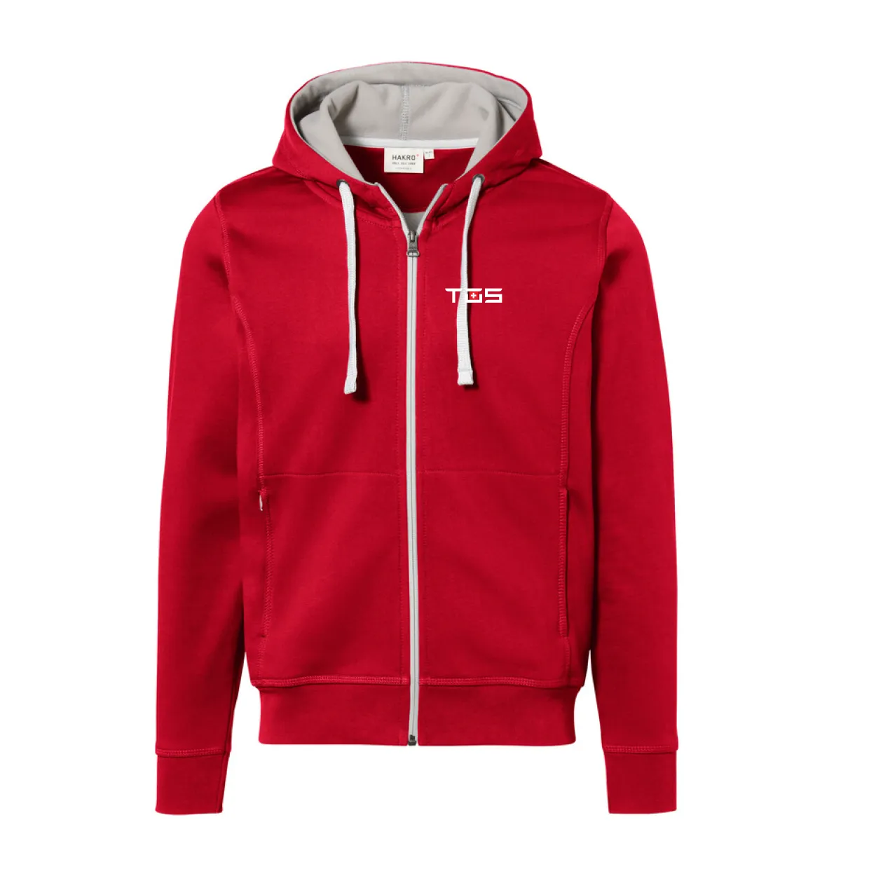 TOS Herren Kapuzenjacke rot