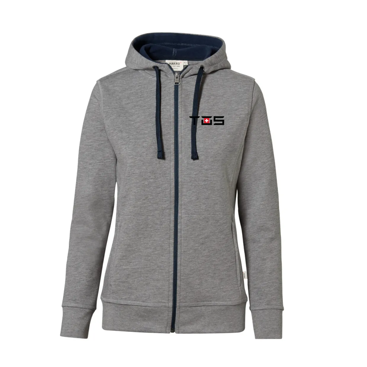 TOS Damen Kapuzenjacke graumeliert