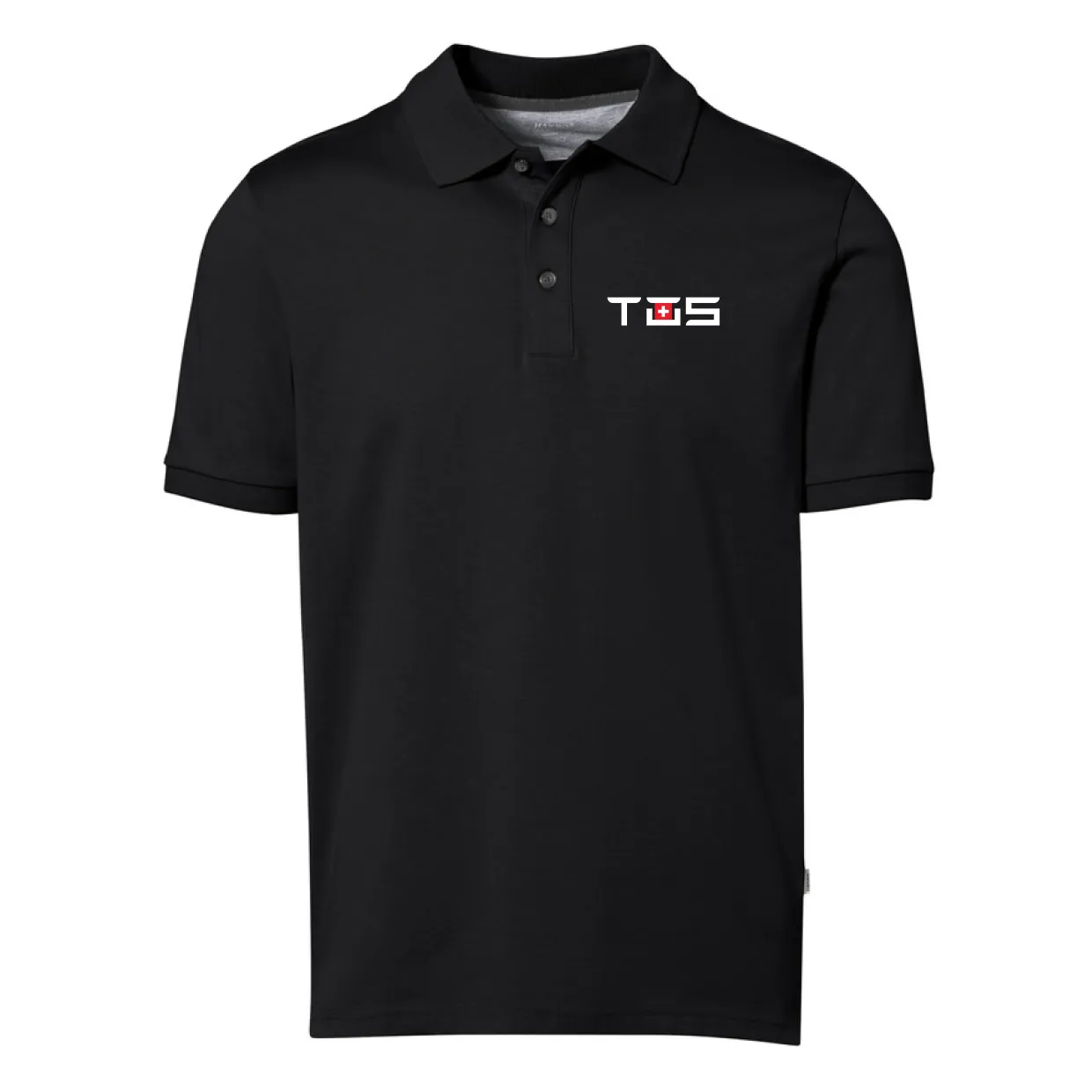 TOS Herren Poloshirt schwarz