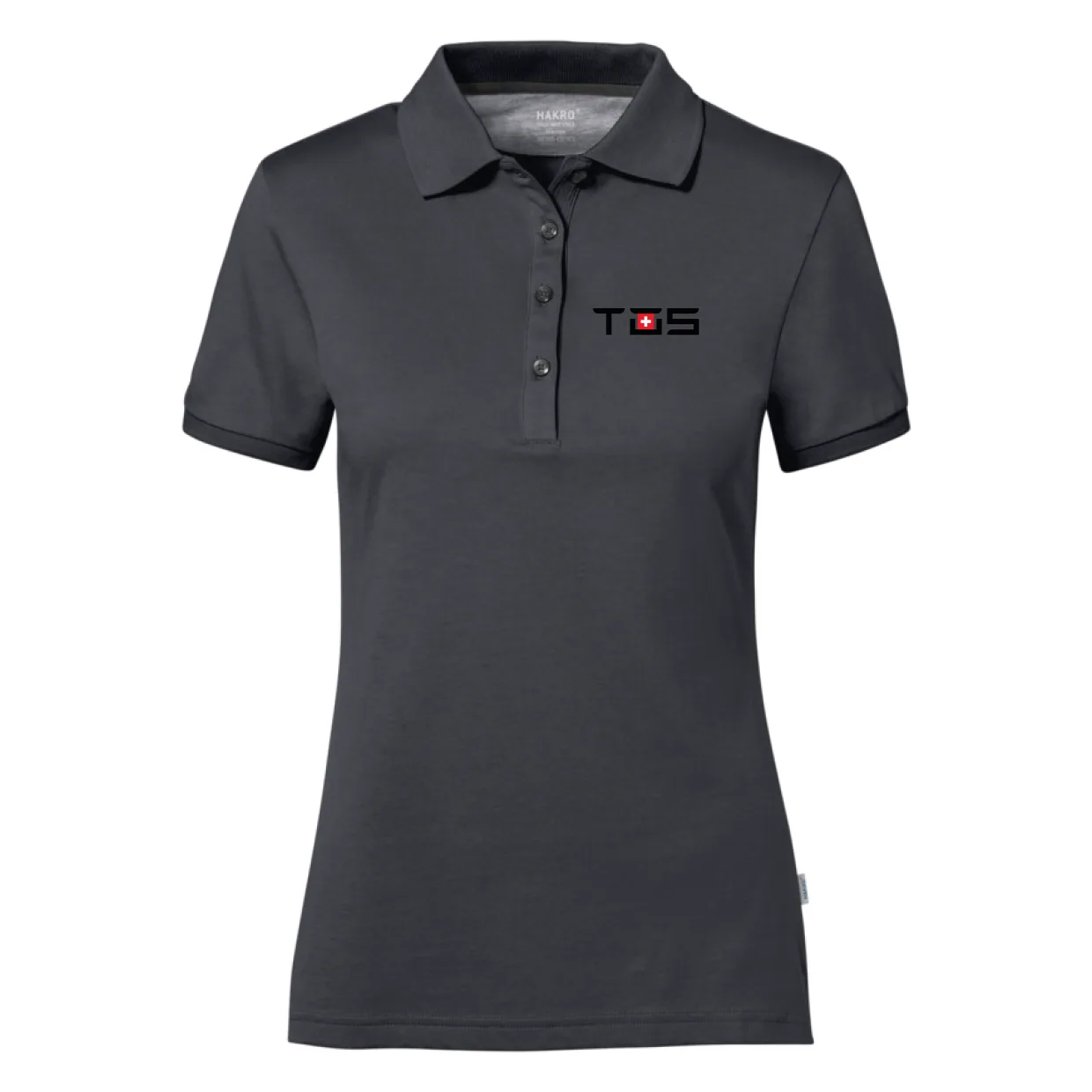TOS Damen Poloshirt karbongrau