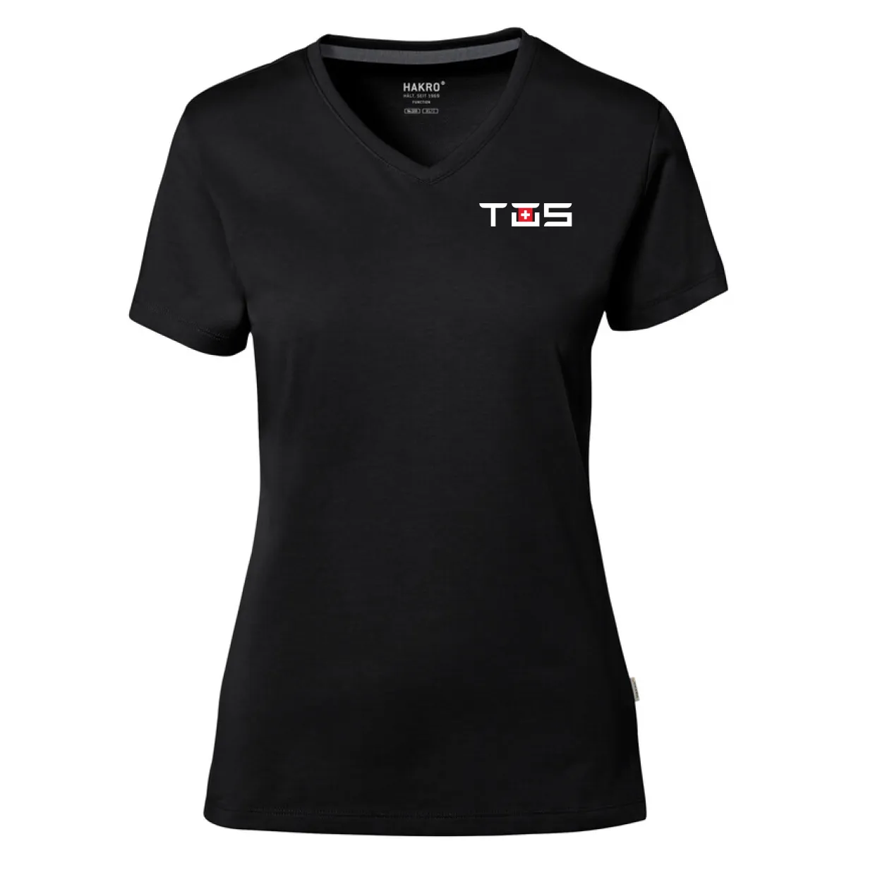 TOS Damen V-Shirt schwarz